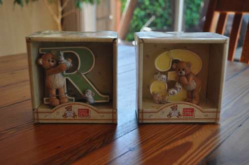 Figurines By Gund Letter R and Number 3