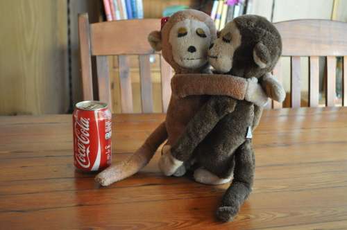 Vintage R Dakin And Co Hugging Monkeys Soft Toys