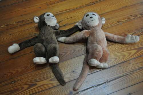 Vintage R Dakin And Co Hugging Monkeys Soft Toys