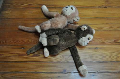 Vintage R Dakin And Co Hugging Monkeys Soft Toys
