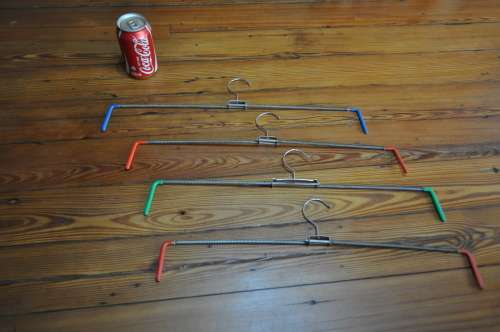 Vintage Set Of 4 Coronet Spring Loaded Skirt Tensioner Hangers