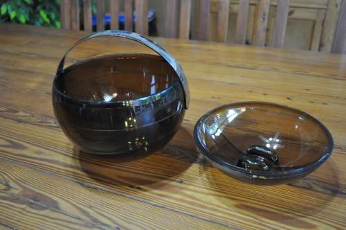 Vintage Retro Guzzini Ball Acrylic Ice Bucket Italy