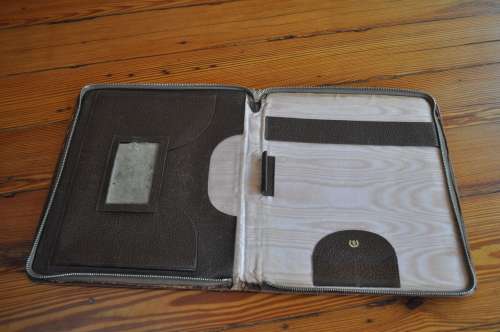 Vintage Leather Document Holder Made In England
