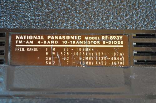 Rare Vintage National Panasonic 4 Band Radio (please read)