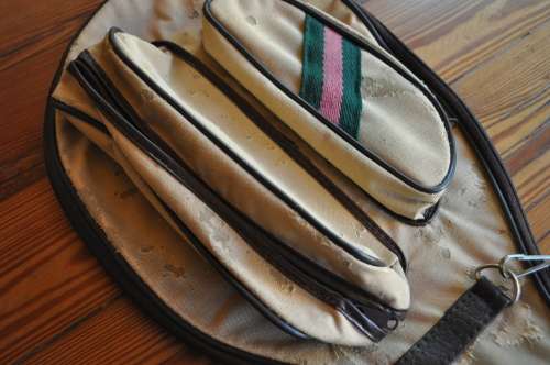 Vintage Tennis Racket Sleeve With Zipper Pockets (see all pics)
