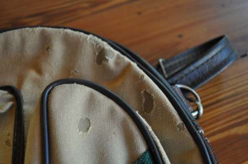 Vintage Tennis Racket Sleeve With Zipper Pockets (see all pics)