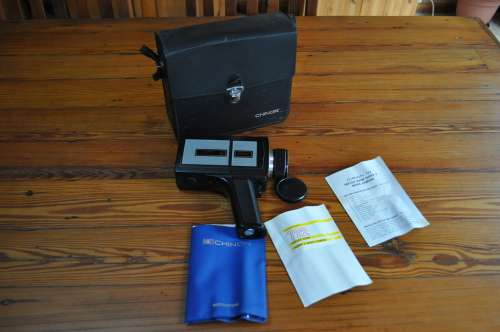 Vintage Chinon Movie Camera In Case With Manuals