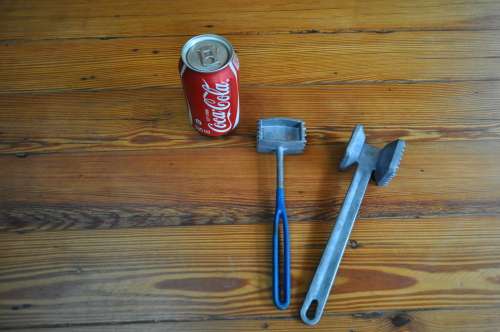 Vintage Meat Tenderizer Metal Hammers