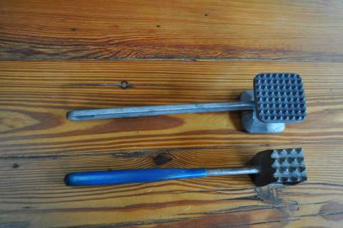 Vintage Meat Tenderizer Metal Hammers