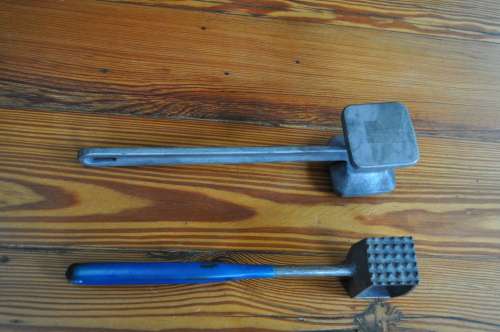 Vintage Meat Tenderizer Metal Hammers