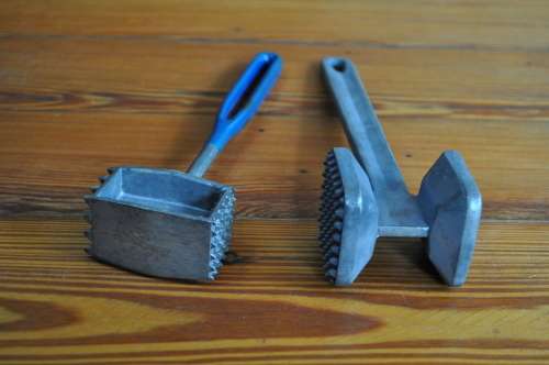 Vintage Meat Tenderizer Metal Hammers