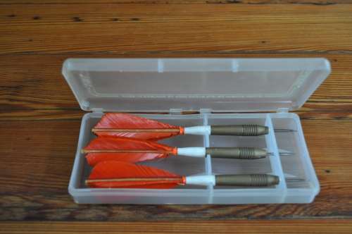 Vintage Feather Kwiz Brass Darts