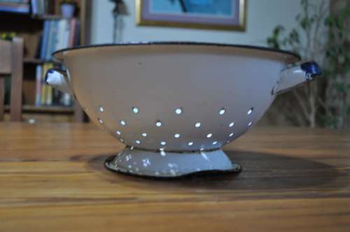 Vintage Enamel Colander