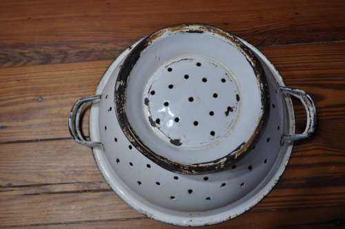 Vintage Enamel Colander