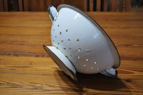 Vintage Enamel Colander