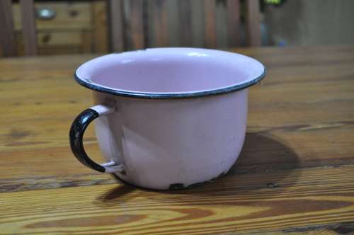 Vintage Enamel Kids Chamber Potty (for display)