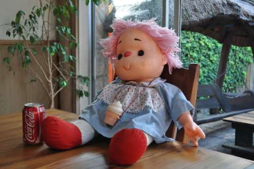 Vintage 1980s Ice Cream Doll With Cone (size large)