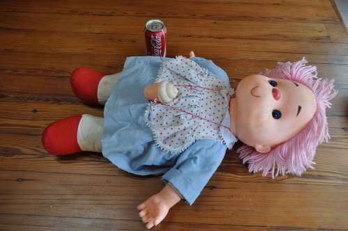 Vintage 1980s Ice Cream Doll With Cone (size large)
