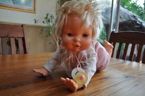 Vintage Crawling Crying Doll