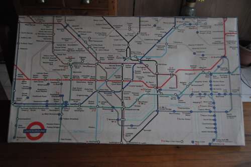 London Underground Tube Map On Canvas