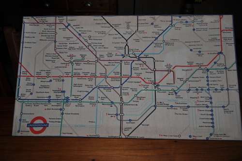 London Underground Tube Map On Canvas