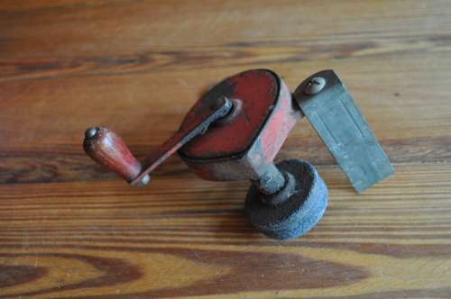 Vintage Small Metabo Hand Crank Bench Grinder