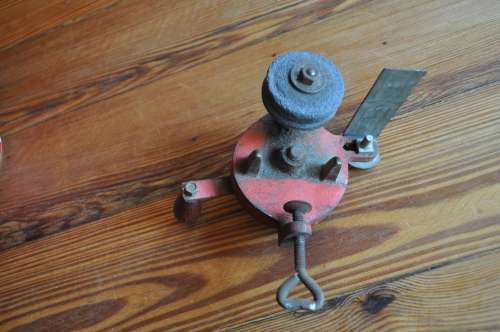 Vintage Small Metabo Hand Crank Bench Grinder