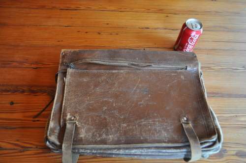 Vintage Leather School Case (please read)