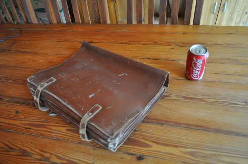 Vintage Leather School Case (Missing Handle)