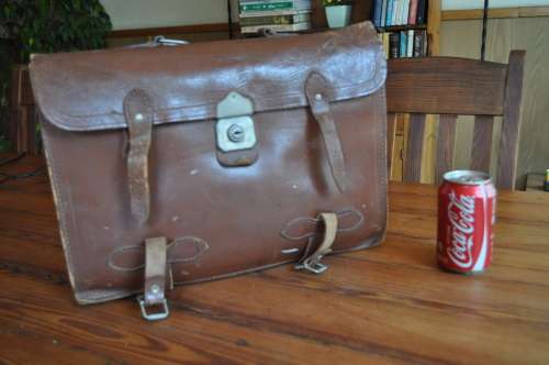 Vintage Leather School Case (Missing Handle)
