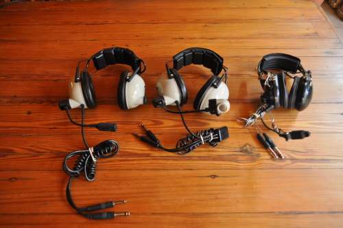 Vintage aviation headsets