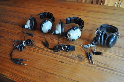 Vintage aviation headsets