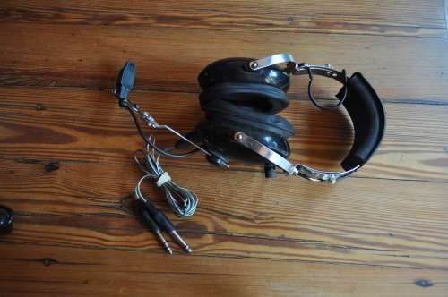 Vintage aviation headsets