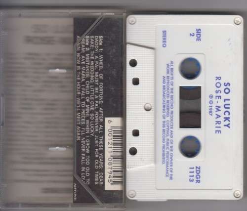 Rose-Marie - So Lucky (Cassette)