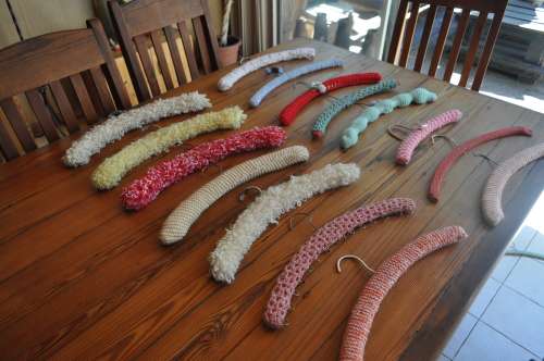 Vintage Crochet Coat Hangers