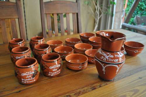 Terracotta Tapas Small Dishes Cups And Jug Portugal