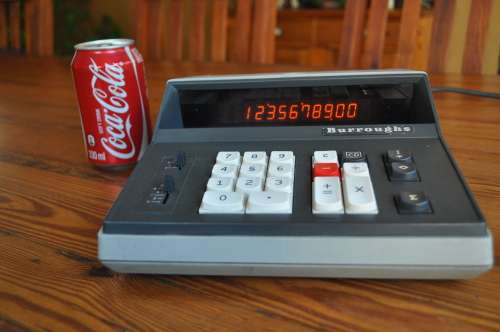 Vintage 1970s Burroughs C3262 Electronic Calculator