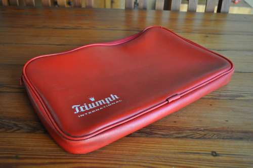 Vintage Triumph International Vinyl Carry Bag