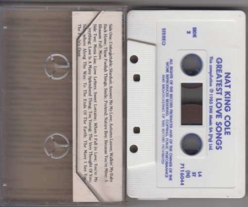 Nat King Cole - Greatest Love Songs (Cassette)