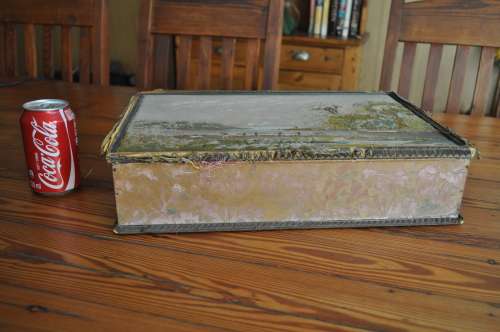 Vintage 1900s Tapestry Chocolate Box (needs repair)