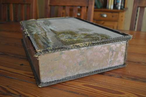 Vintage 1900s Tapestry Chocolate Box (needs repair)