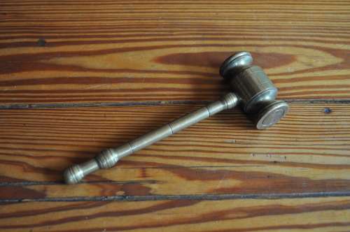 Mini Solid Brass Judges Mallet