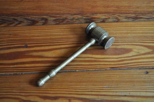 Mini Solid Brass Judges Mallet