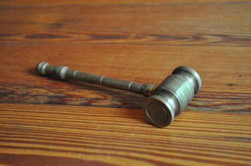 Mini Solid Brass Judges Mallet