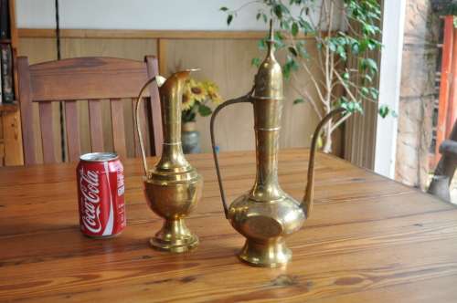 Vintage Brass Pitcher Ewers