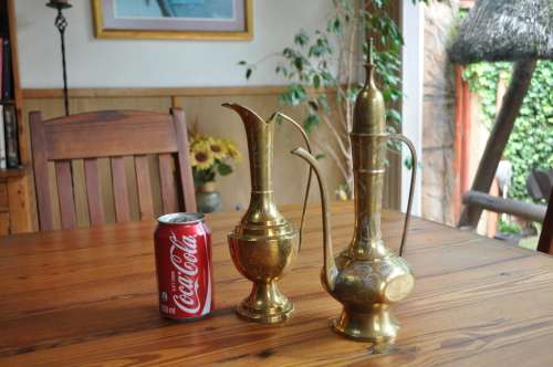Vintage Brass Pitcher Ewers