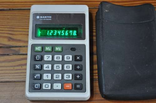 Vintage Sanyo CX-8136NE 1960s Calculator