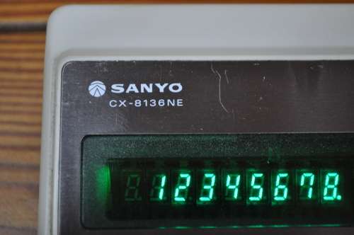 Vintage Sanyo CX-8136NE 1960s Calculator