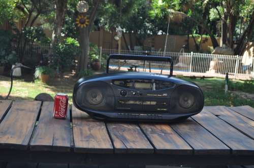 Vintage 1990s JVC Boombox FM/AM CD Radio Cassette Player (please read)