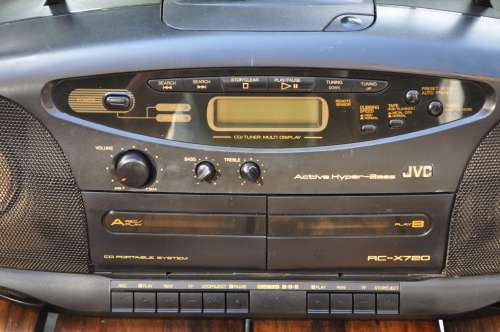 Vintage 1990s JVC Boombox FM/AM CD Radio Cassette Player (please read)